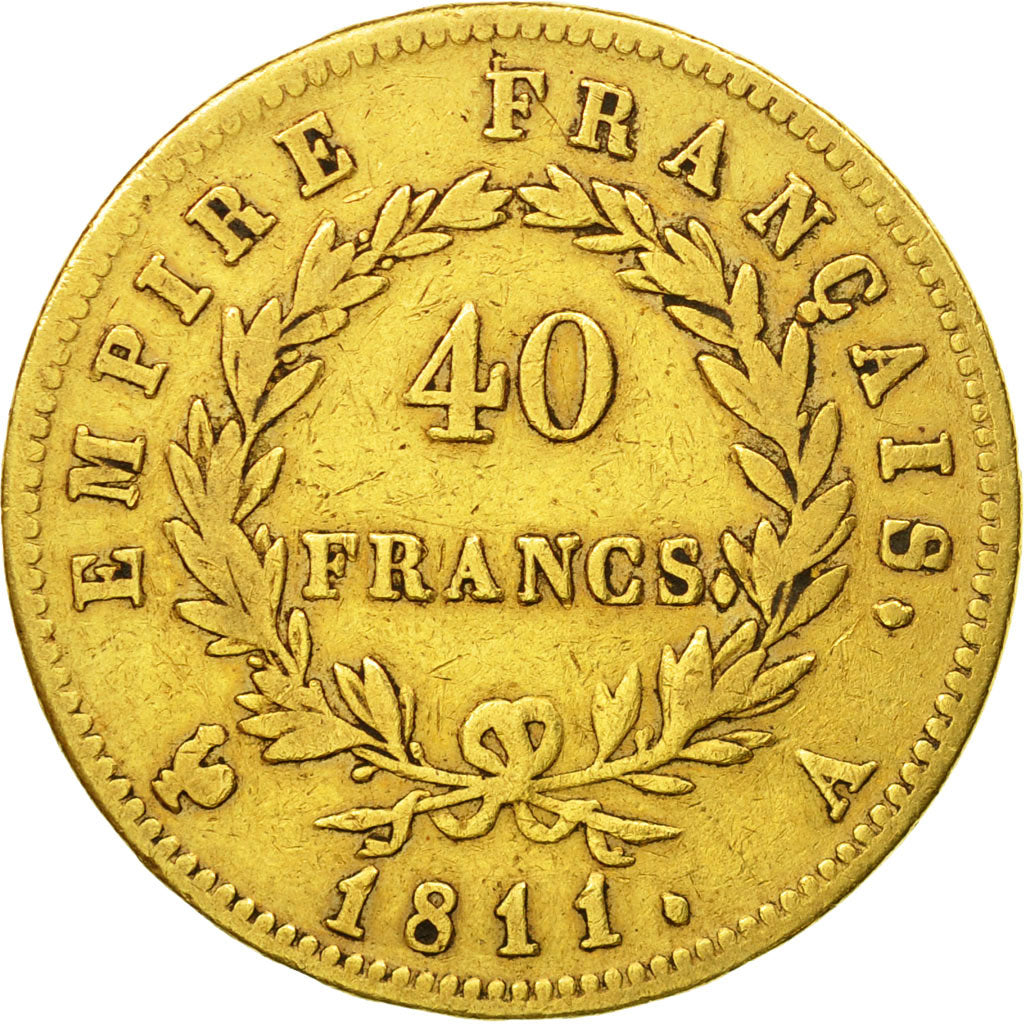 Monnaie, France, Napoléon I, 40 Francs, 1811, Paris, TB+, Or, Gadoury:1084