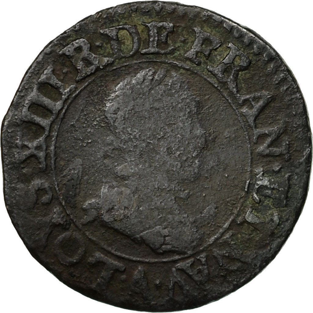 Münze, Frankreich, Louis XIII, Double Tournois, 1614, Paris, S+, Kupfer
