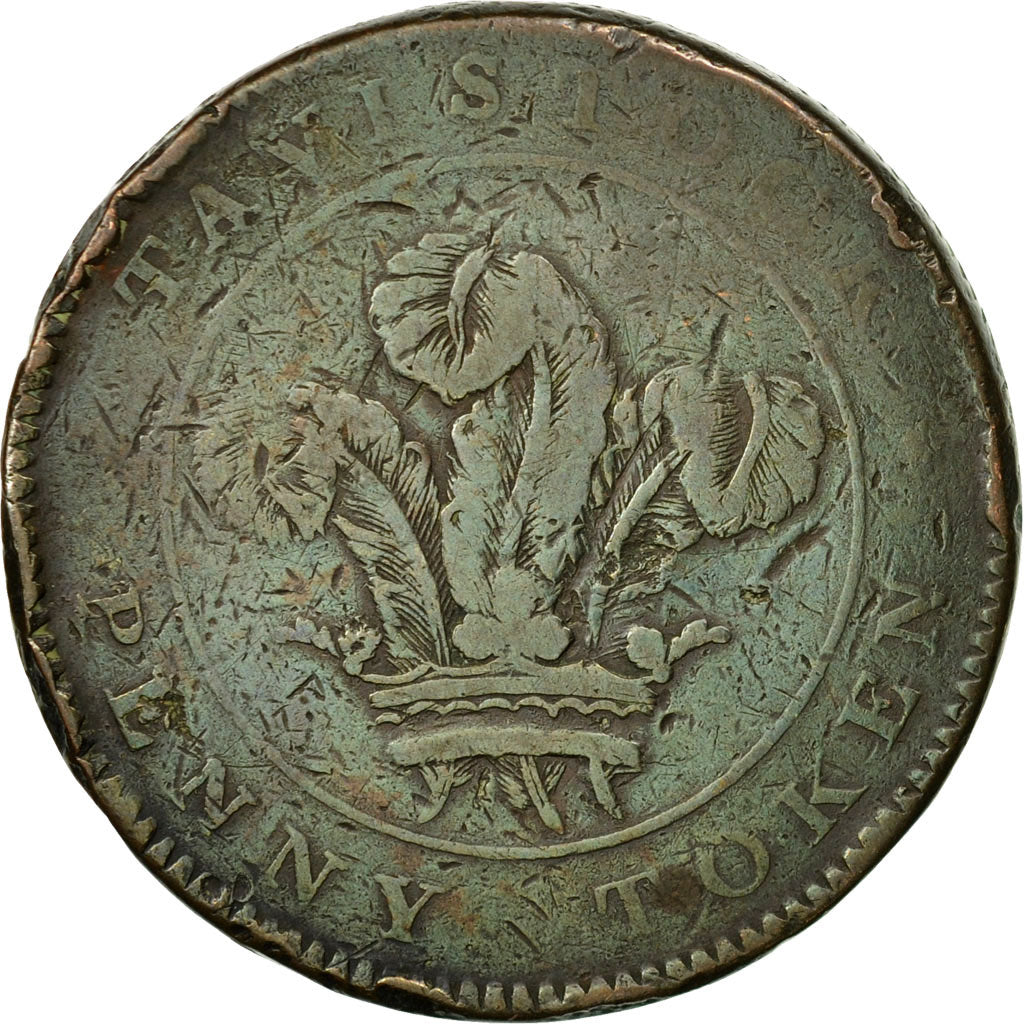 Regno Unito, Token, 1 Penny Tavistock Devon Mines, 1811, MB, Rame