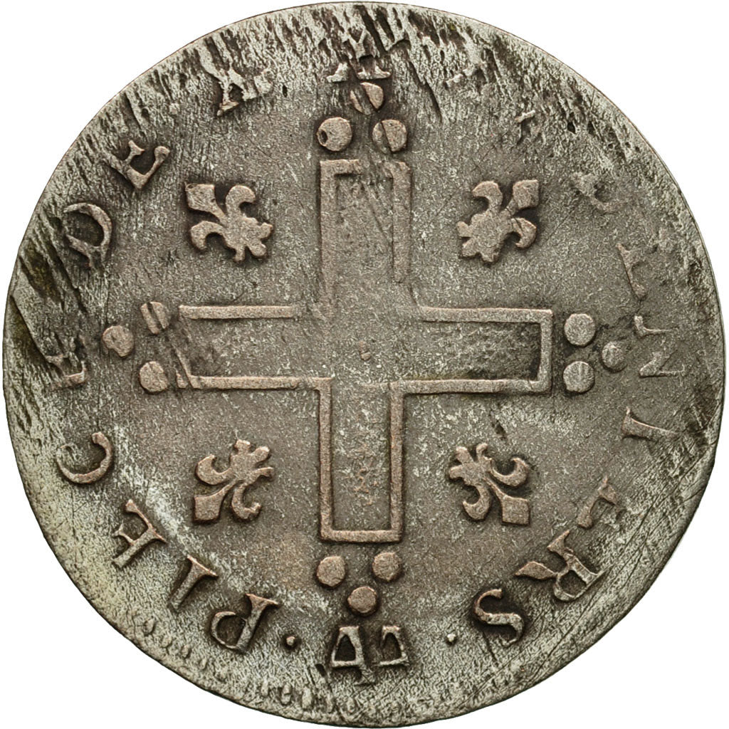 Coin, France, Louis XIV, XXX Deniers aux 2 L couronnés, 30 Deniers, 1710, Metz