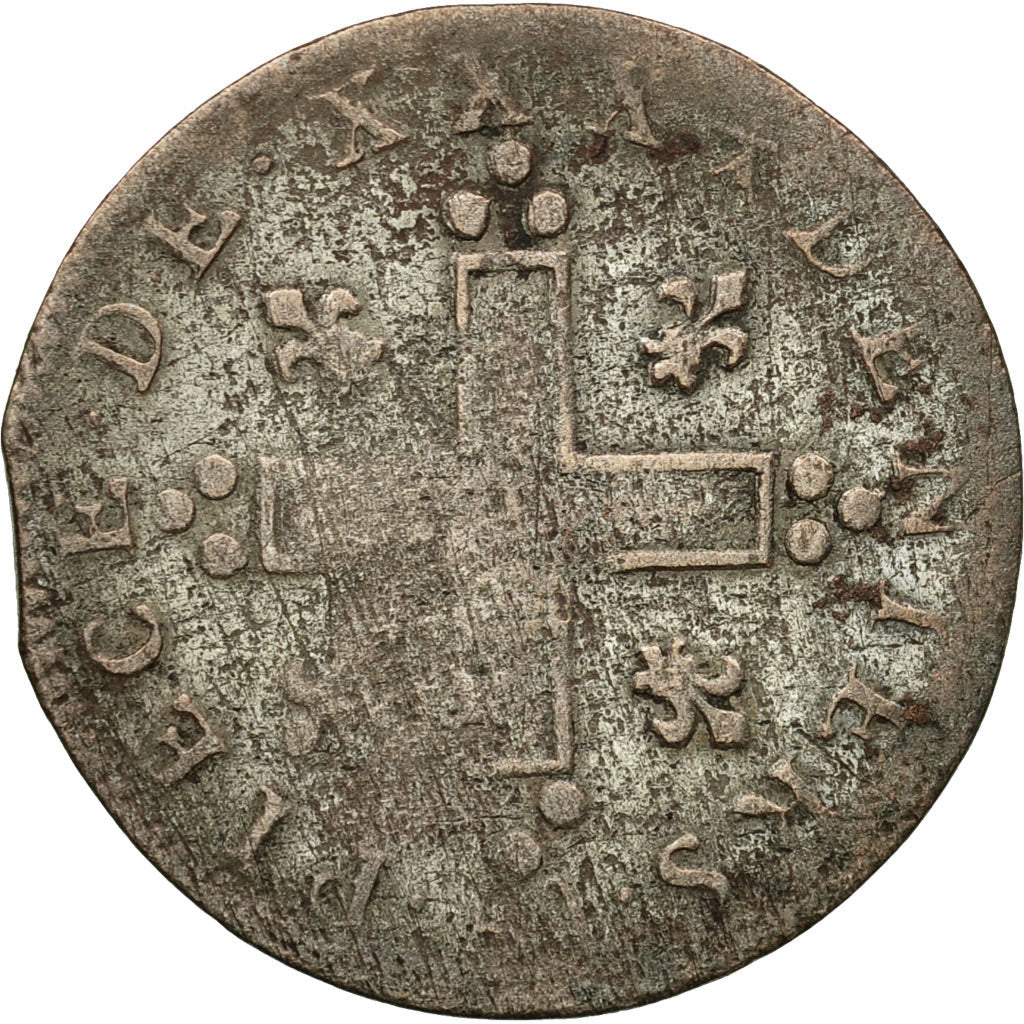 Monnaie, France, Louis XIV, XXX Deniers aux 2 L couronnés, 30 Deniers, 1710