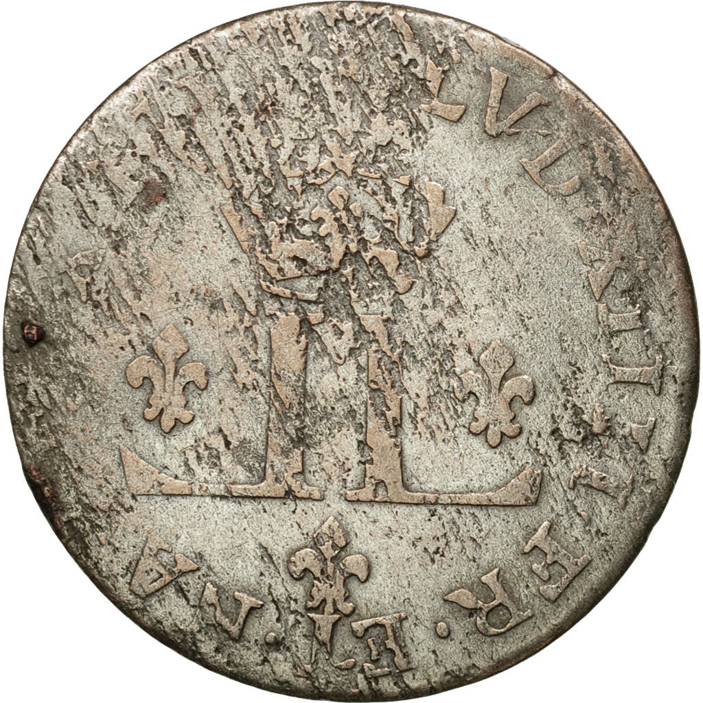 Monnaie, France, Louis XIV, XXX Deniers aux 2 L couronnés, 30 Deniers, 1711