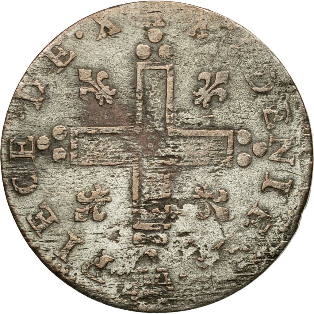Moneta, Francia, Louis XIV, XXX Deniers aux 2 L couronnés, 30 Deniers, 1711