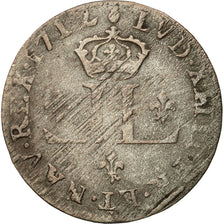 Monnaie, France, Louis XIV, XXX Deniers aux 2 L couronnés, 30 Deniers, 1712