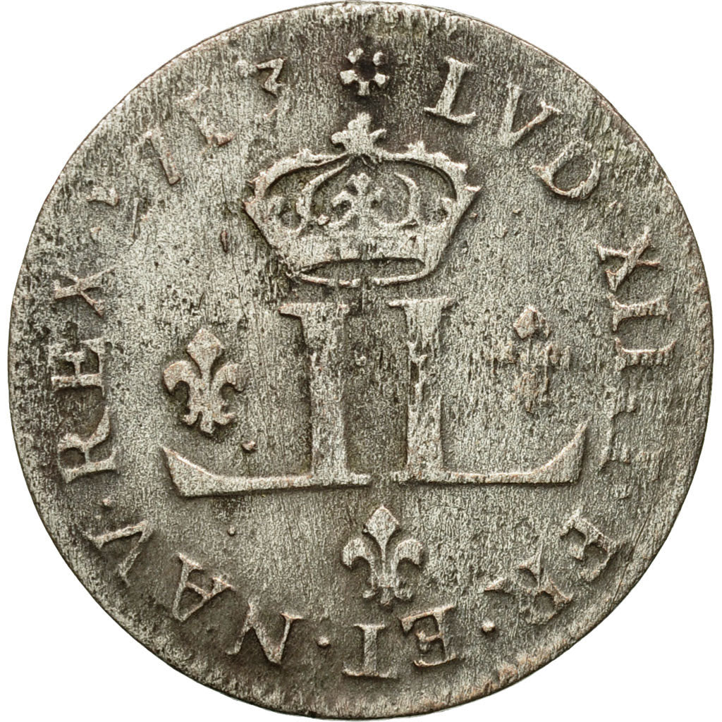 Moneta, Francia, Louis XIV, XXX Deniers aux 2 L couronnés, 30 Deniers, 1713