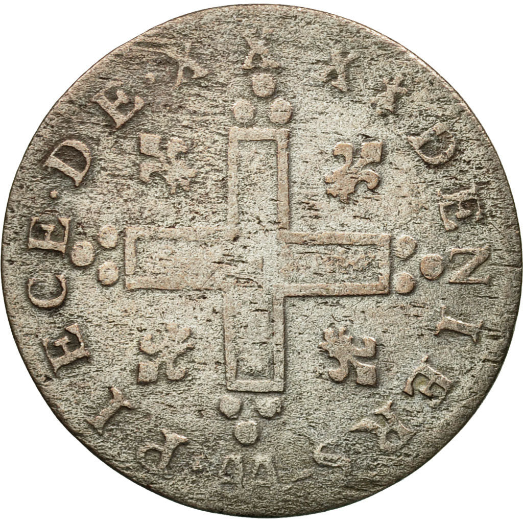 Monnaie, France, Louis XIV, XXX Deniers aux 2 L couronnés, 30 Deniers, 1713