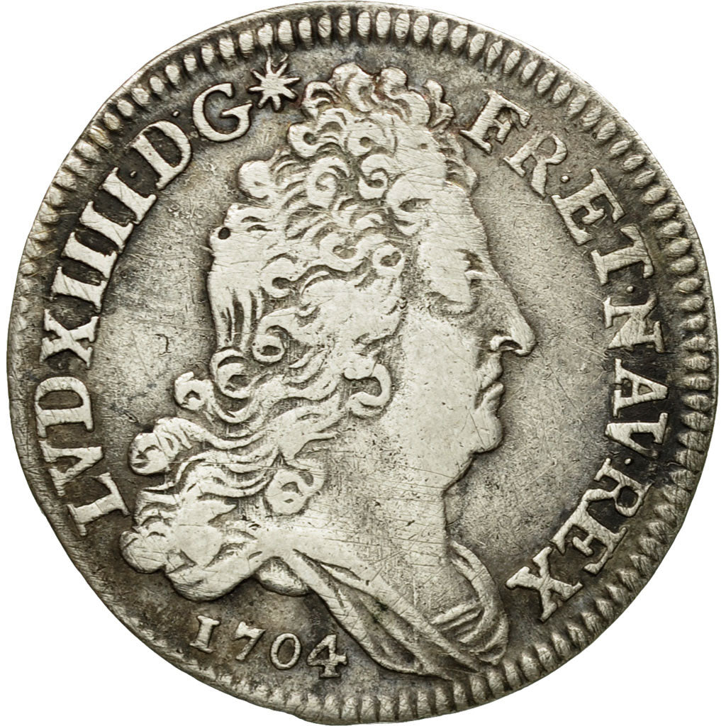 Coin, France, Louis XIV, 10 Sols aux insignes, 10 Sols-1/8 Ecu, 1704, Paris