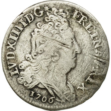 Coin, France, Louis XIV, 10 Sols aux insignes, 10 Sols-1/8 Ecu, 1706, Paris