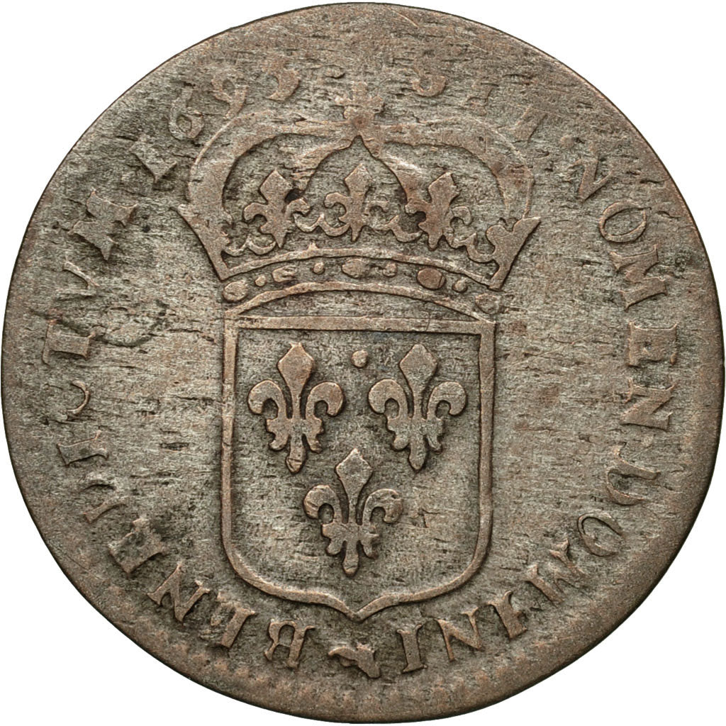 Munten, Frankrijk, Louis XIV, Sol de 15 deniers ou quinzain, 15 Deniers, 1695