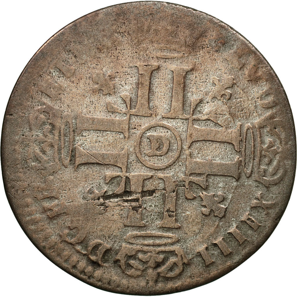 Munten, Frankrijk, Louis XIV, Sol de 15 deniers ou quinzain, 15 Deniers, 1695
