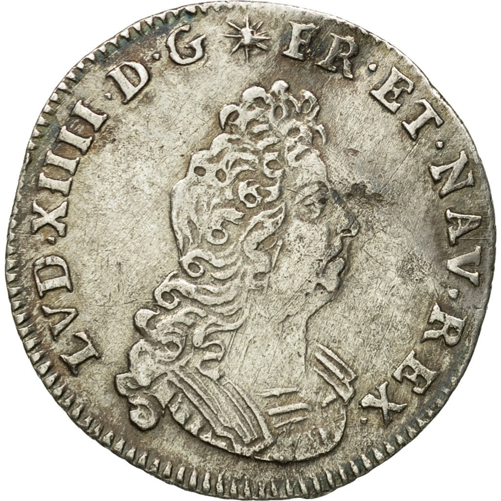 Münze, Frankreich, 1/12 Ecu aux 8 L, 1704, Metz, SS, Silber, Gadoury:124