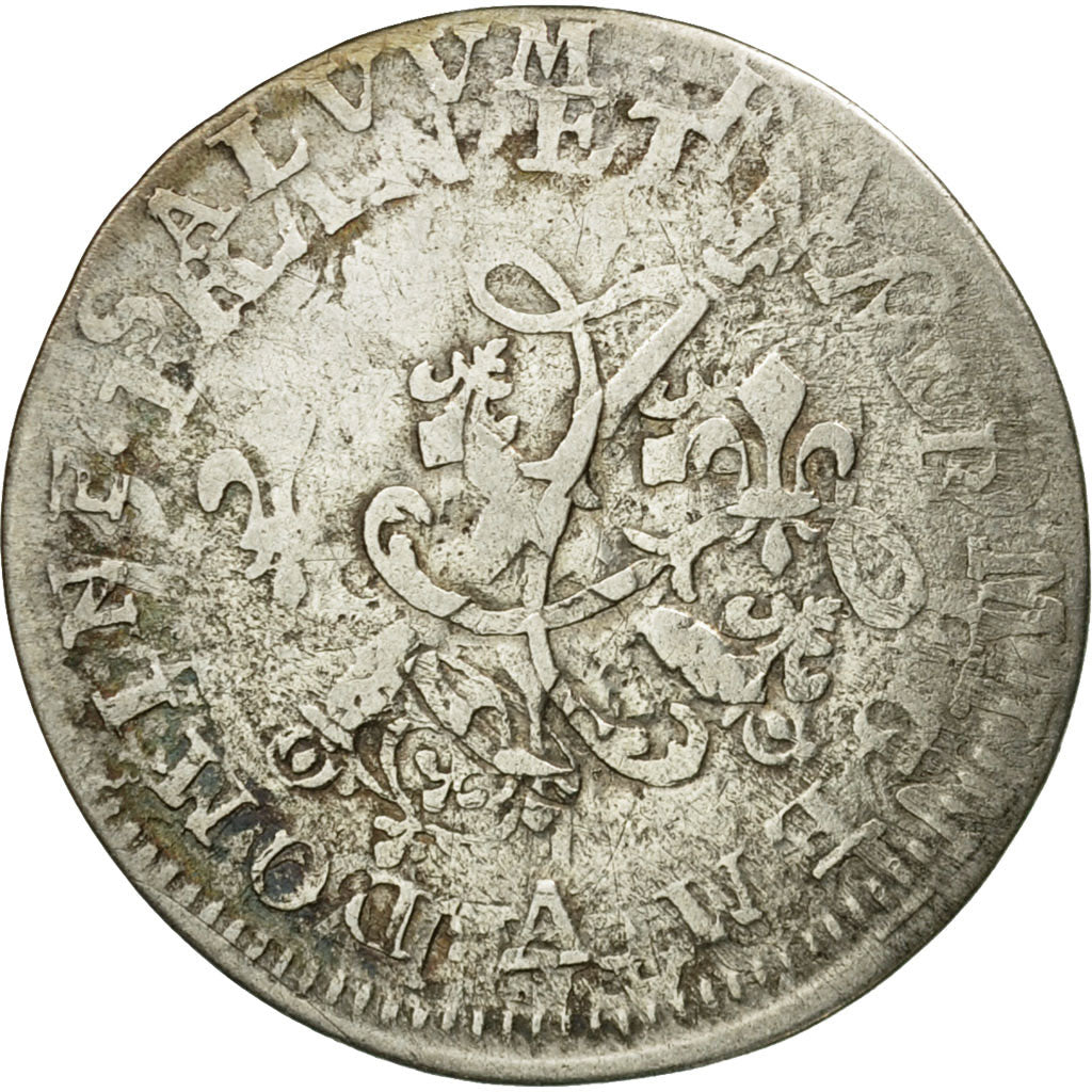 Coin, France, Louis XIV, 4 Sols aux 2 L, 4 Sols 2 Deniers, 1692, Paris