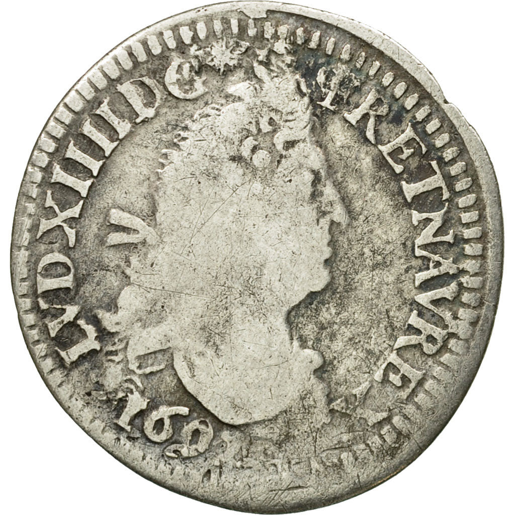 Coin, France, Louis XIV, 4 Sols aux 2 L, 4 Sols 2 Deniers, 1692, Paris