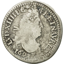 Coin, France, Louis XIV, 4 Sols aux 2 L, 4 Sols 2 Deniers, 1692, Paris