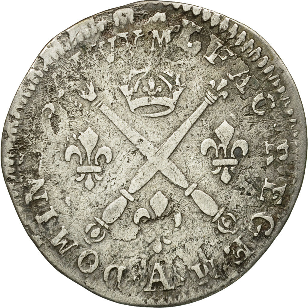 Coin, France, Louis XIV, 5 Sols aux insignes, 5 Sols, 1/16 ECU, 1702, Paris