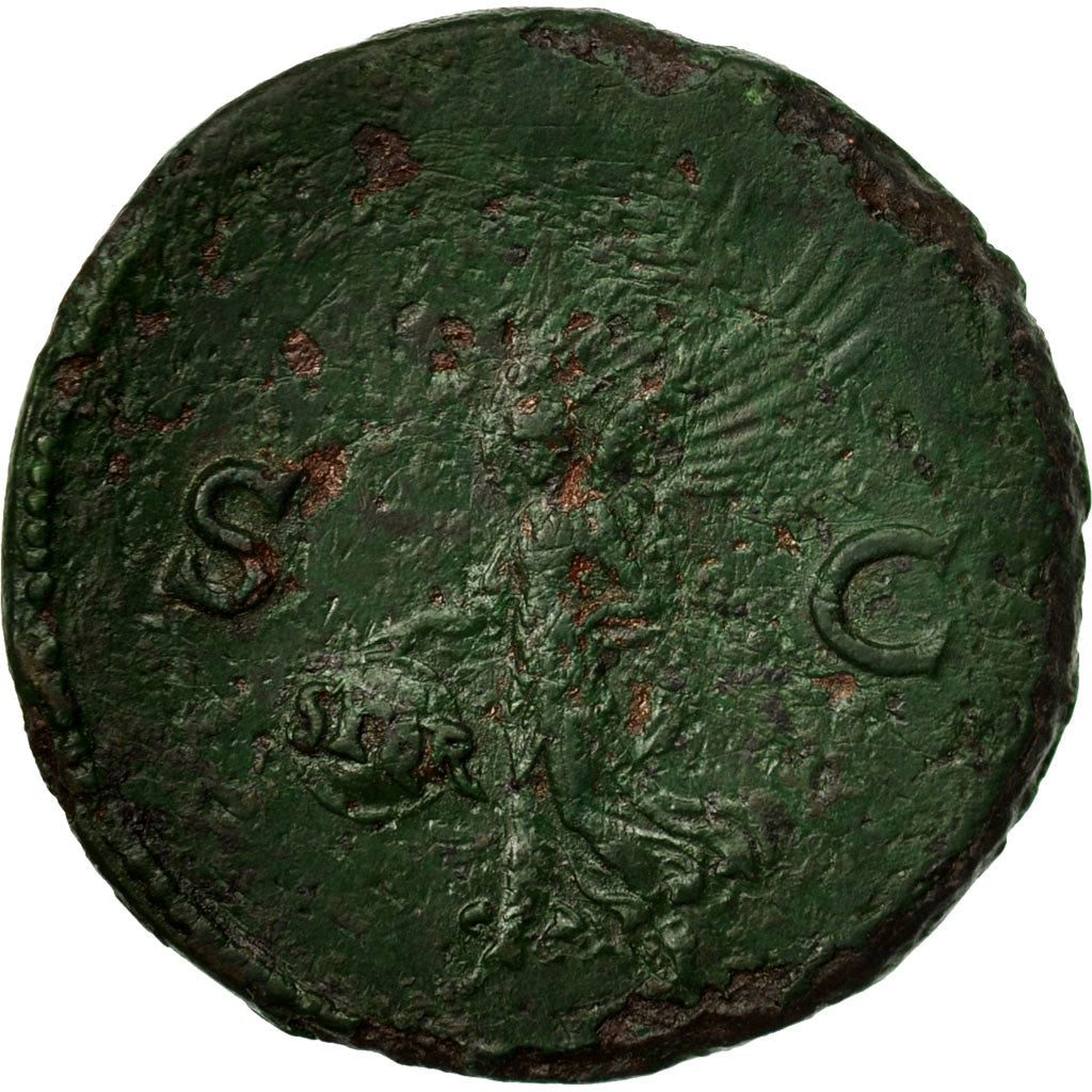 Coin, Nero, As, 68-69, Lyon, EF(40-45), Bronze, RIC:544