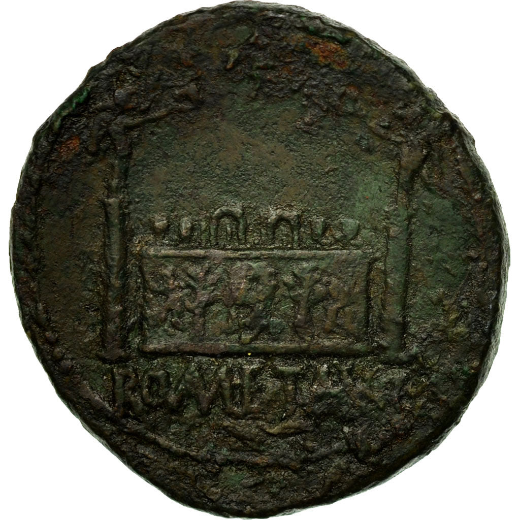 Coin, Augustus, As, Lyon, VF(20-25), Copper, RIC:230