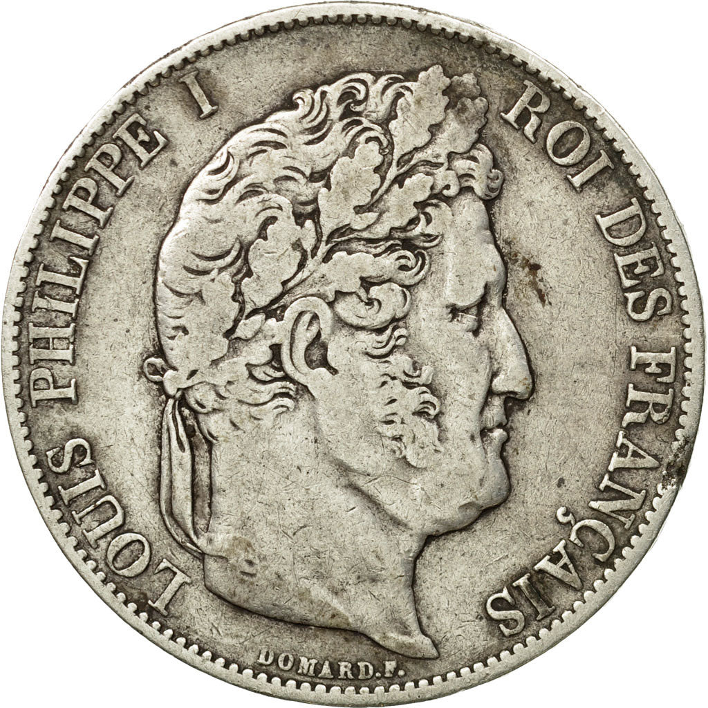 Coin, France, Louis-Philippe, 5 Francs, 1845, Lille, VF(30-35), Silver