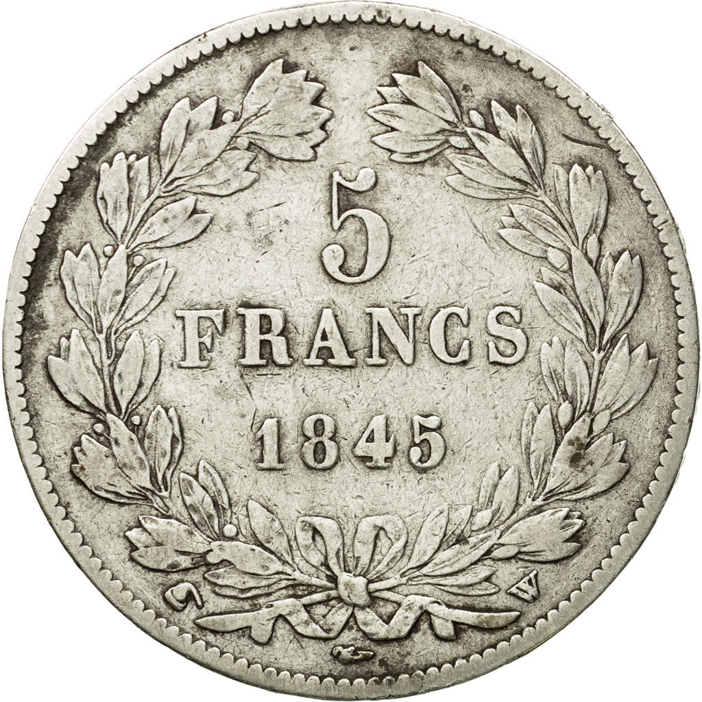 Coin, France, Louis-Philippe, 5 Francs, 1845, Lille, VF(30-35), Silver