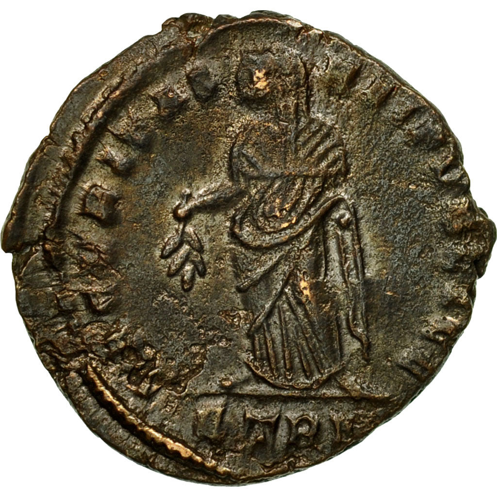 Moneda, Helena, Nummus, 327-328, Trier, MBC+, Cobre, RIC:508