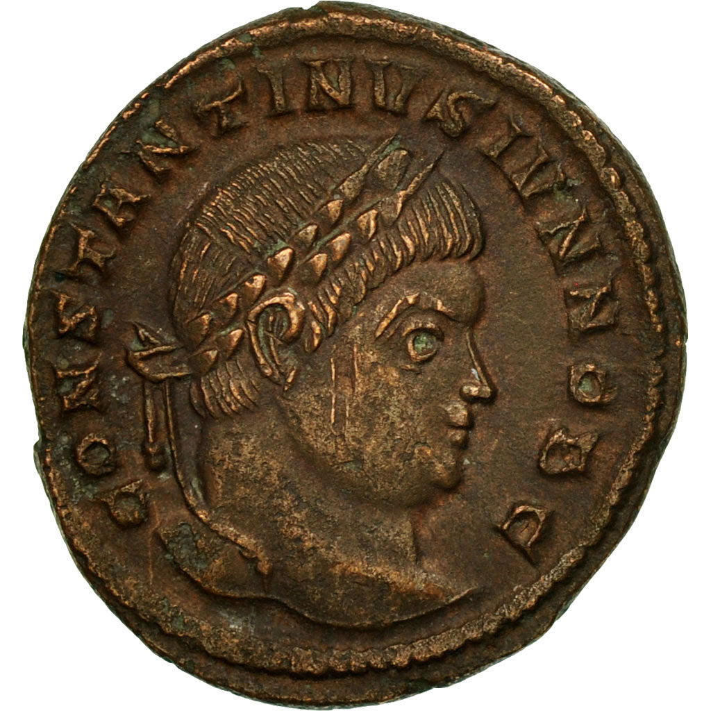 Coin, Constantine II, Nummus, 323-324, Trier, AU(50-53), Copper, RIC:441