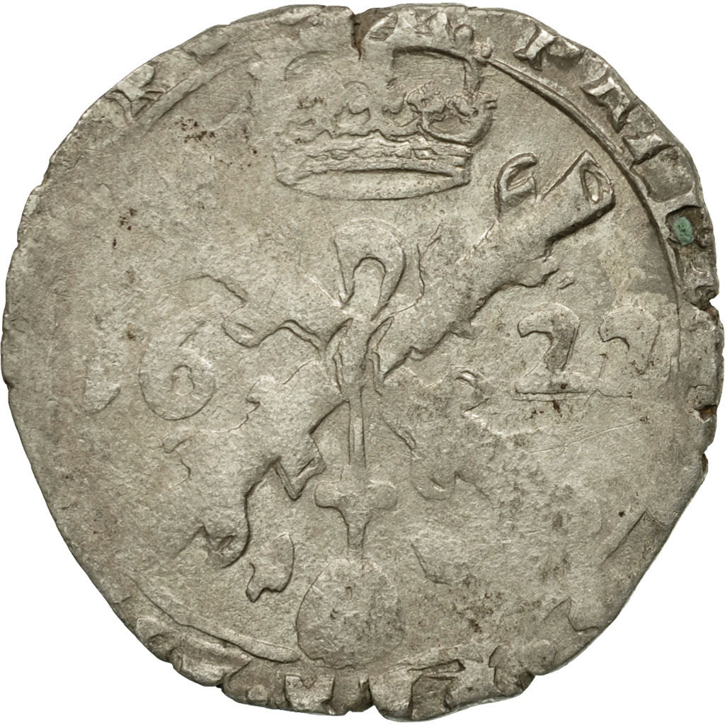 Coin, France, Philip IV, trente deuxième de patagon, 1622, Dole, VG(8-10)