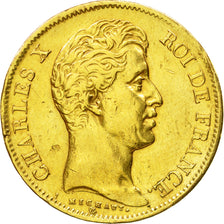 Moneta, Francia, Charles X, 40 Francs, 1830, Paris, BB+, Oro, KM:721.1