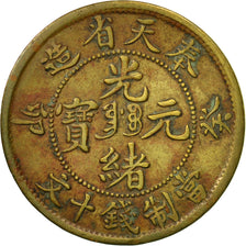 Coin, China, FENGTIEN PROVINCE, Kuang-hs, 10 Cash, 1903, AU(50-53), Brass, KM:89