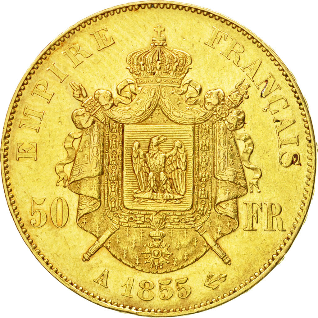 Münze, Frankreich, Napoleon III, Napoléon III, 50 Francs, 1855, Paris, SS