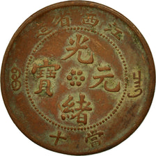 Coin, China, KIANGSI PROVINCE, Kuang-hs, 10 Cash, 1902, VF(30-35), Copper