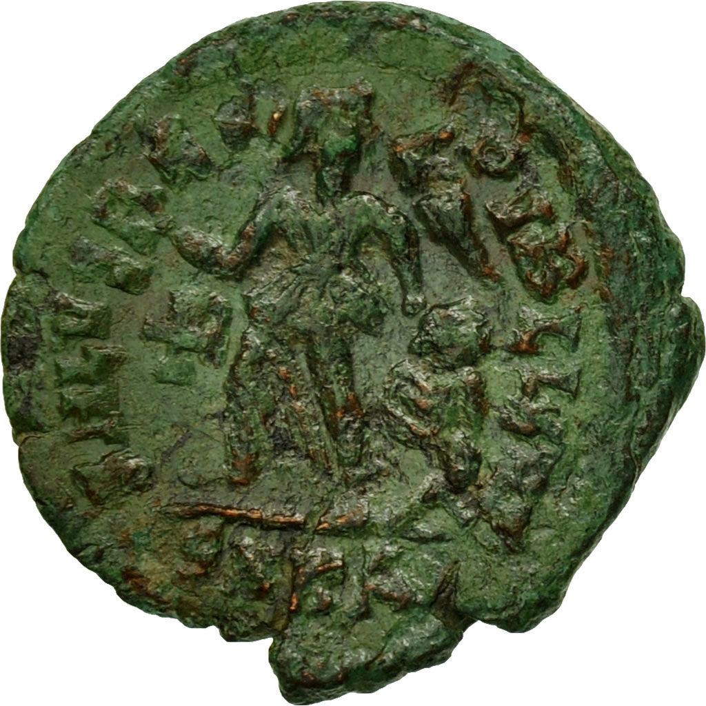 Coin, Valentinian II, Nummus, AD 383-384, Antioch, VF(30-35), Copper, RIC:67