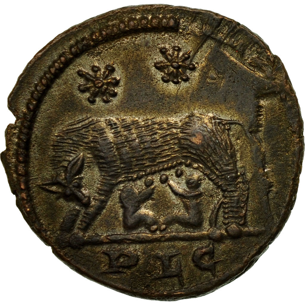 Coin, Roma, City Commemoratives, Nummus, 327-328, Lyon, AU(50-53), Copper