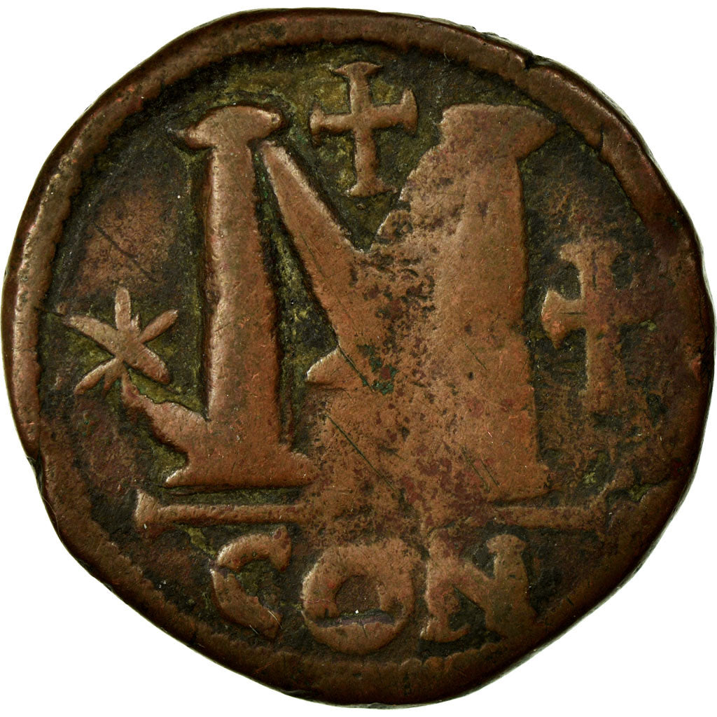 Coin, Justinian I, Follis, Constantinople, VF(30-35), Copper
