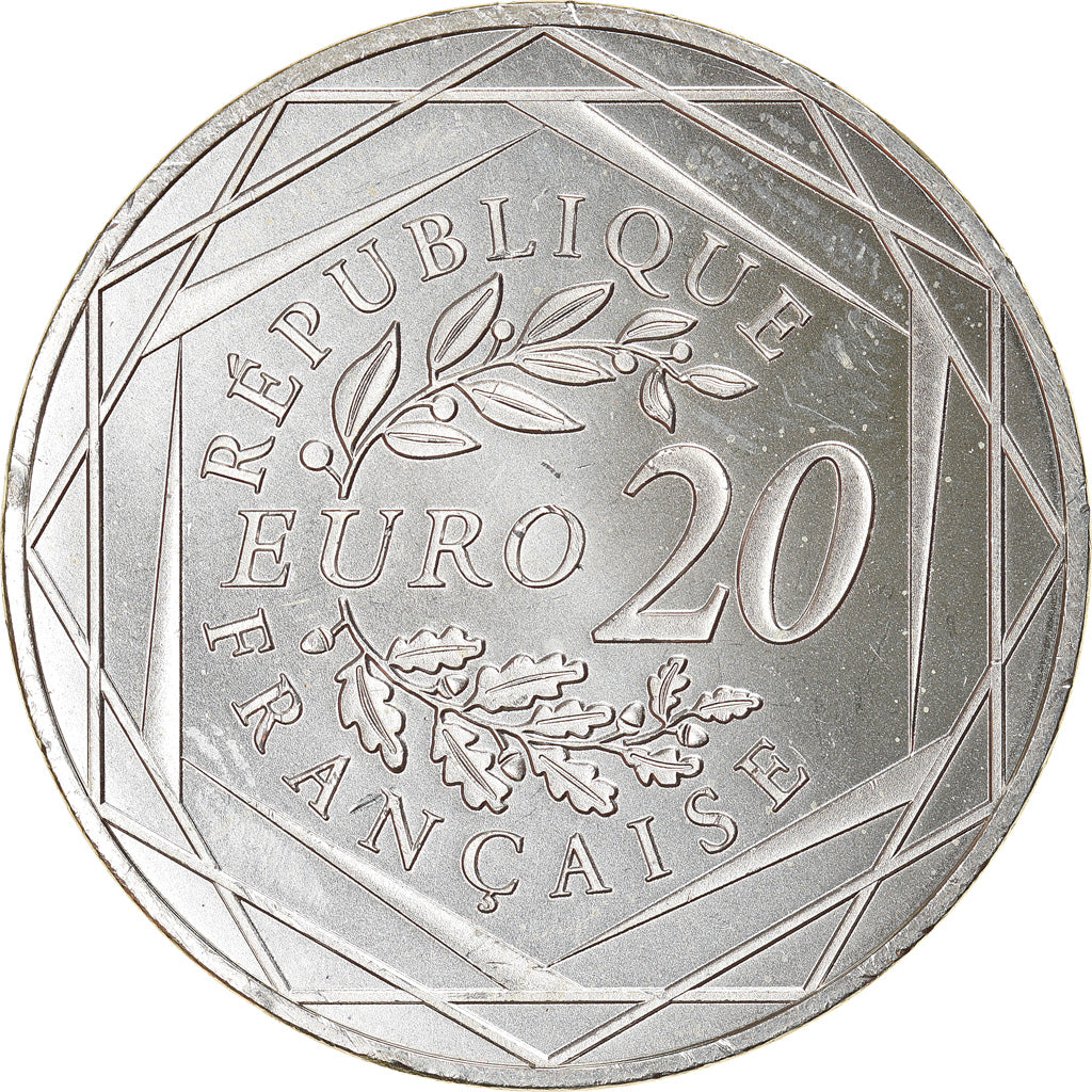 France, 20 Euro, Marianne, 2017, Paris, MS(63), Silver