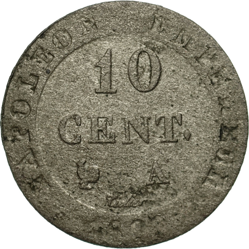 Coin, France, Napoleon I, 10 Centimes, Paris, VG(8-10), Billon