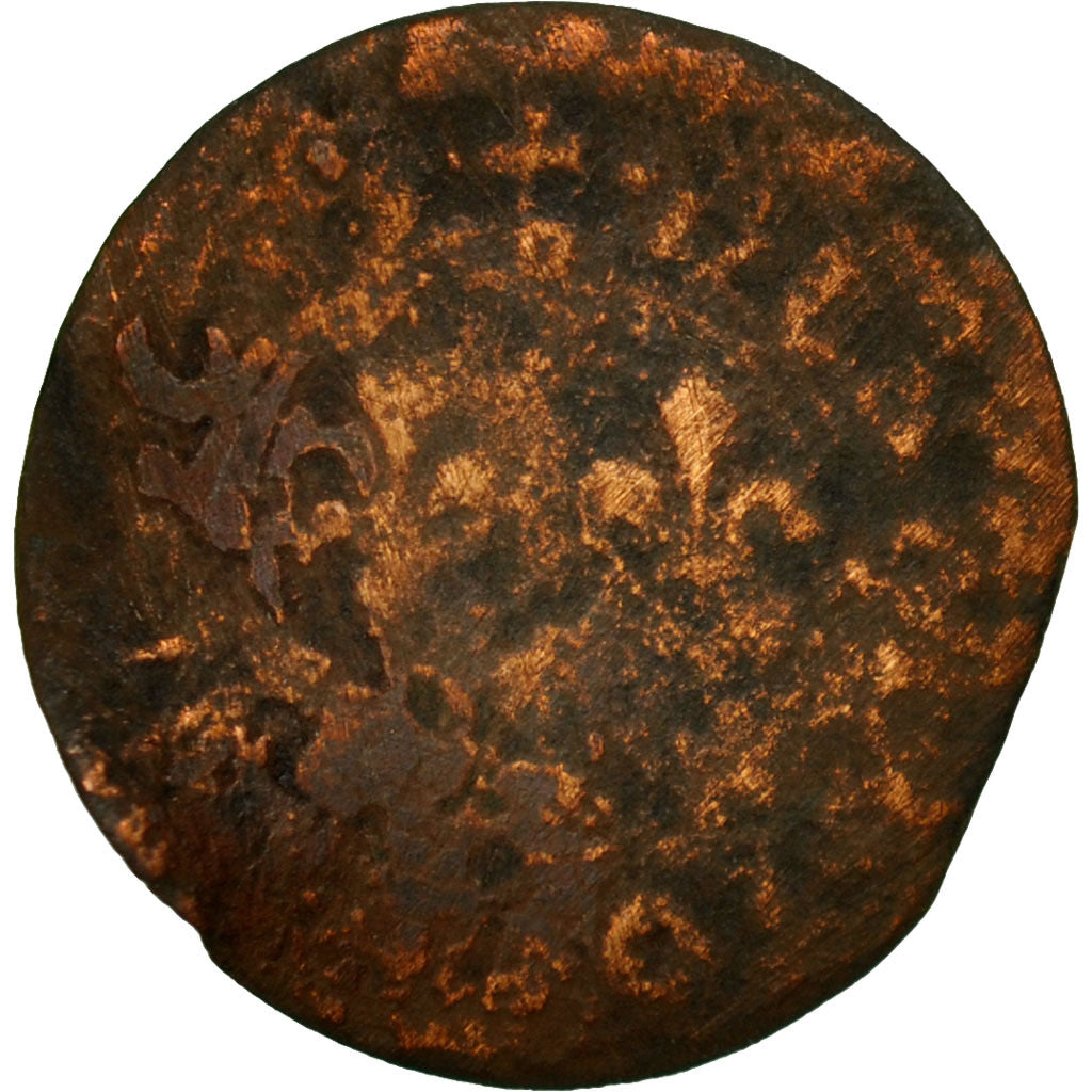 Monnaie, FRENCH STATES, NEVERS & RETHEL, Denier Tournois, 1653, Charleville, B