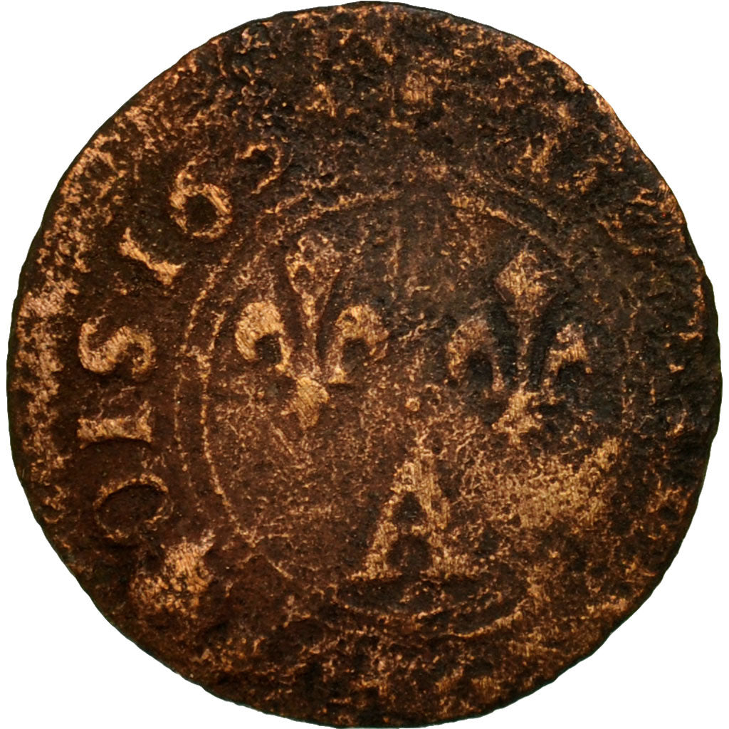 Coin, FRENCH STATES, NEVERS & RETHEL, Denier Tournois, 1653, Charleville