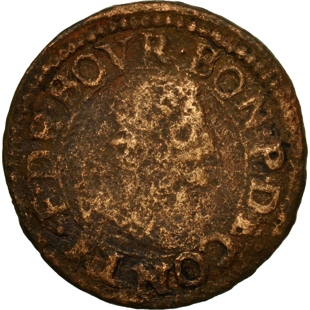 Coin, FRENCH STATES, CHATEAU-RENAUD, 2 Deniers, Tournois, VG(8-10), Copper, KM:5