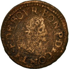 Coin, FRENCH STATES, CHATEAU-RENAUD, 2 Deniers, Tournois, VG(8-10), Copper, KM:5