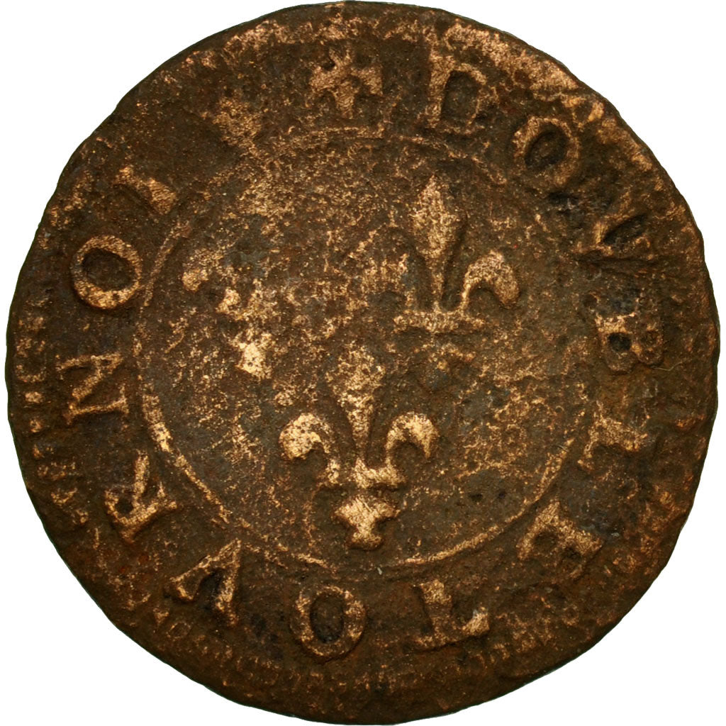 Coin, FRENCH STATES, CHATEAU-RENAUD, 2 Deniers, Tournois, VG(8-10), Copper, KM:5
