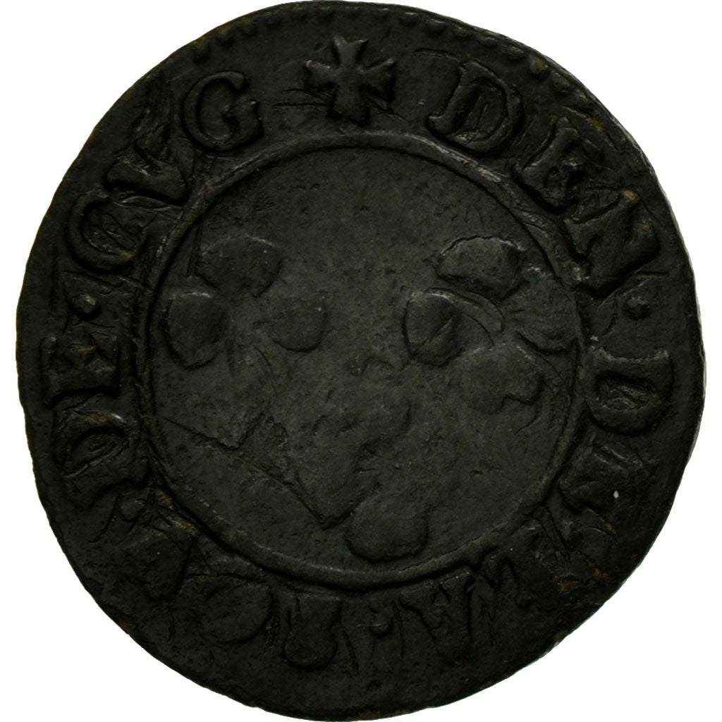 Monnaie, France, Denier Tournois, Cugnon, Rare, TB+, Cuivre, Boudeau:1857