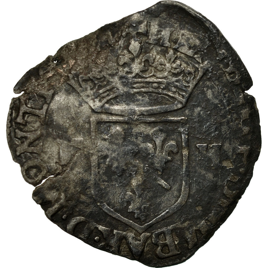 Moneta, Francia, Henri II de Montpensier, Douzain, Trévoux, MB, Argento