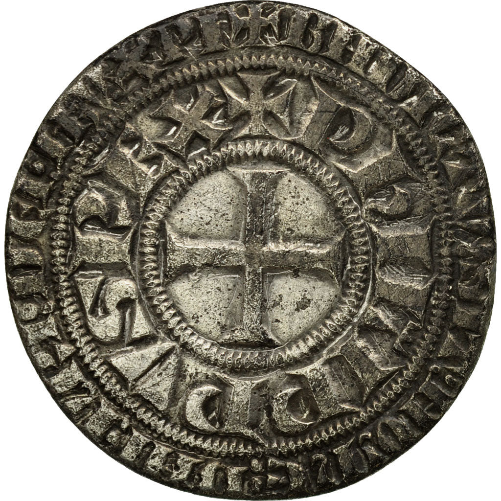 Coin, France, Philippe IV le Bel, Gros Tournois, EF(40-45), Silver, Duplessy:214