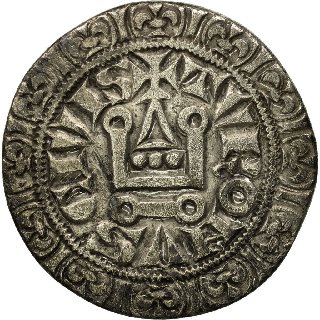 Coin, France, Philippe IV le Bel, Gros Tournois, EF(40-45), Silver, Duplessy:214