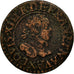 Coin, France, Louis XIII, Double Tournois, 1615, Amiens, VF(20-25), Copper