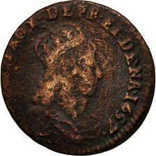 Monnaie, France, Louis XIV, Liard, 1657, Tours, B+, Cuivre, Gadoury:80