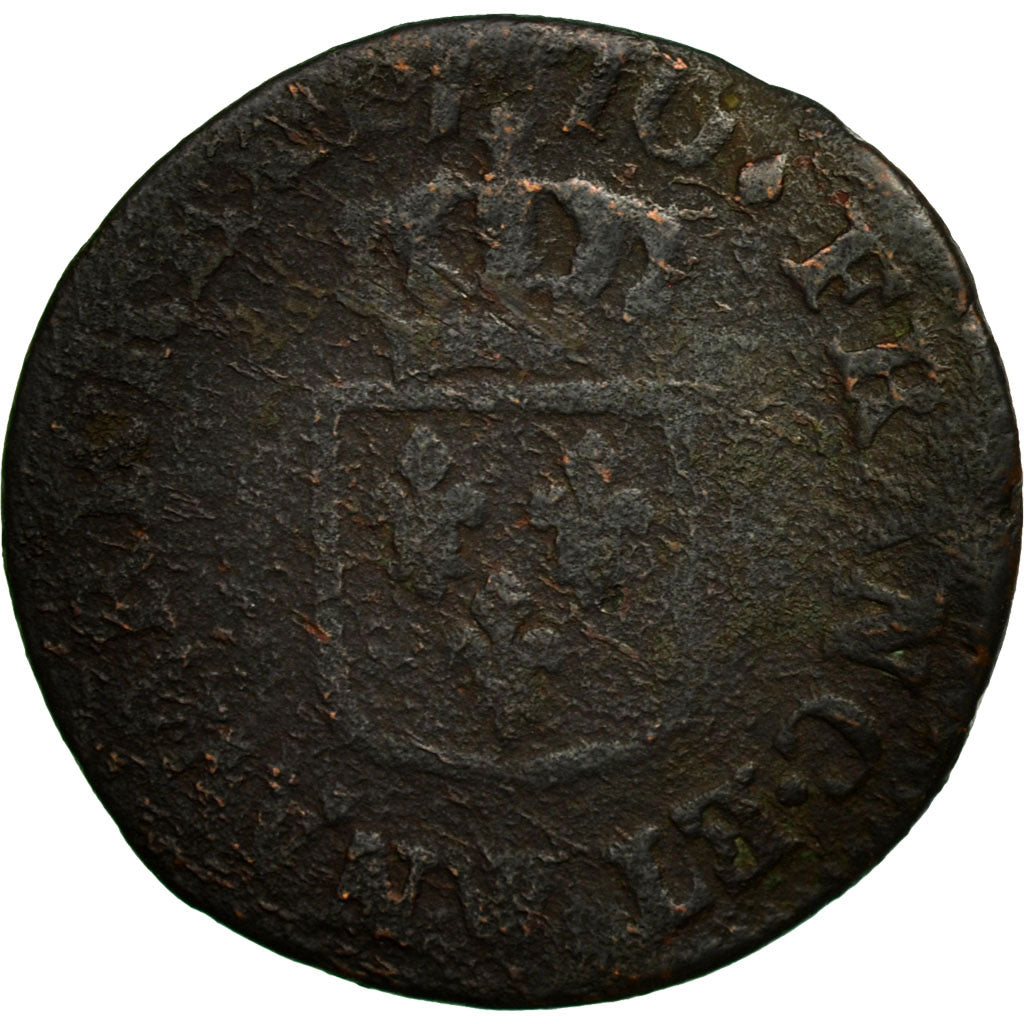 Moneda, Francia, Louis XV, Liard à la vieille tête, Liard, 1770, Lille, BC