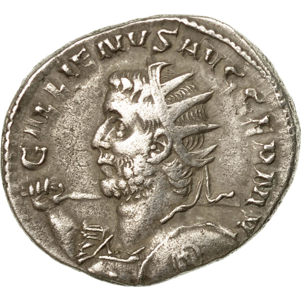 Coin, Gallienus, Antoninianus, 257-258, Trier or Cologne, AU(50-53), Billon
