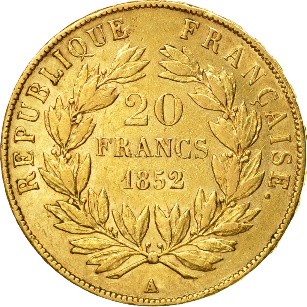 Monnaie, France, Napoleon III, Napoléon III, 20 Francs, 1852, Paris, TTB, Or