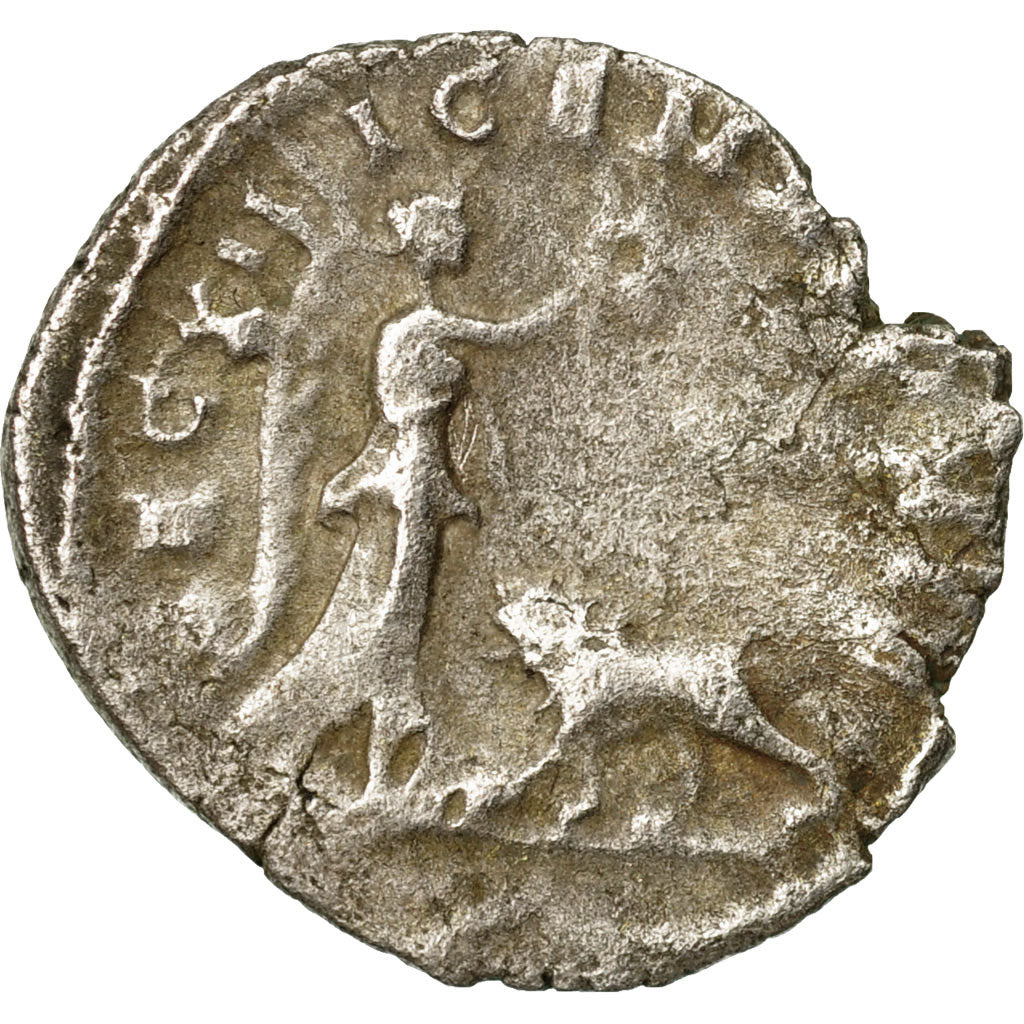 Moneta, Gallienus, Antoninianus, 257-258, Milan, Rare, MB, Biglione, RIC:360 var